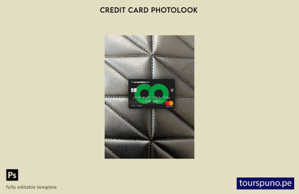 listo para imprimir Reino Unido La plantilla frontal de fotolook de mastercard d